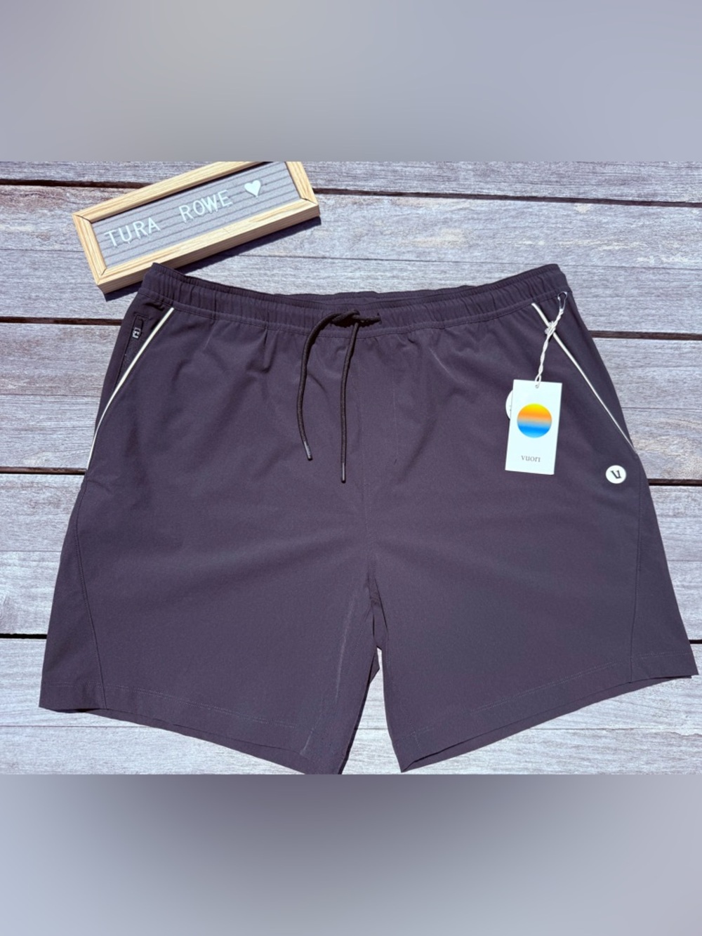 Vuori Crosscourt Short Black XXL Men’s Athletic Golf Performance Shorts NWT